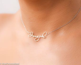 Custom Name Necklace Silver- Chokers for Women - Dainty Silver Choker - Choker Name Necklace - Layered Choker Necklace - Bridesmaid Gift