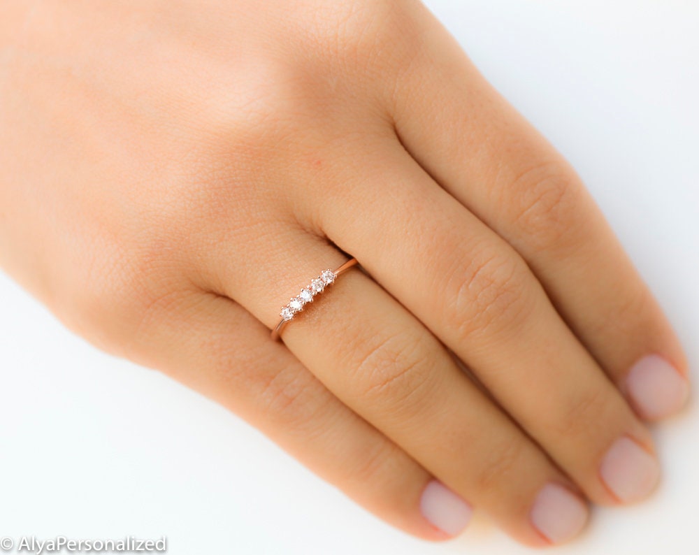 Wedding Bands Women Diamond Wedding Band Rose Gold, Rings for Women, Wedding  Rings Women, Unique Diamond Wedding Ring, Rose Gold Jewelry 