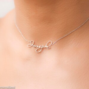 Custom Name Necklace Silver Chokers for Women Dainty Silver Choker Choker Name Necklace Layered Choker Necklace Bridesmaid Gift image 3
