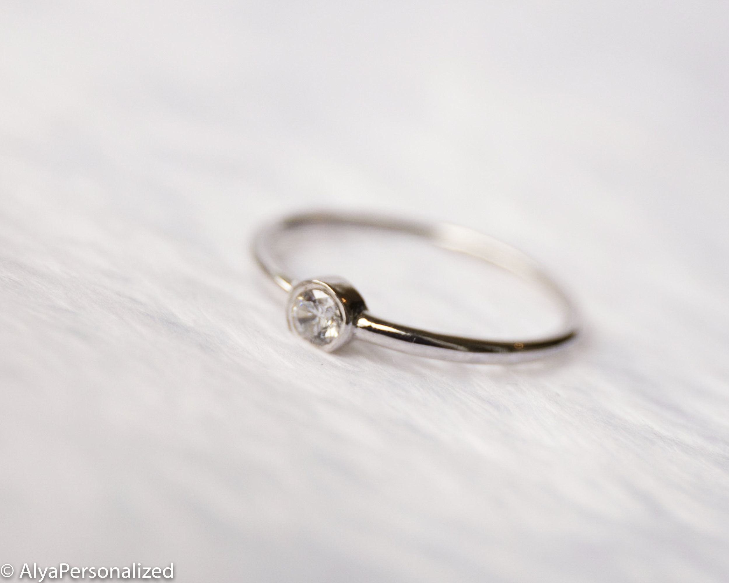 Solitaire Diamond Engagement Ring, Handmade Engagement Rings for Women ...
