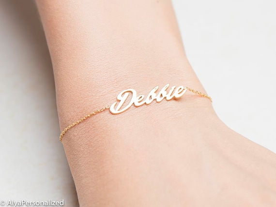 Custom Name Bracelet - Personalized Bracelet - Gold Name Bracelet - Nameplate bracelet - Custom Name Plate - Friendship Bracelet - Gift