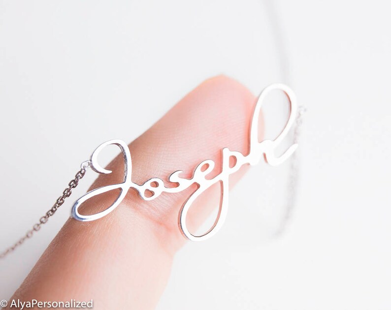 Custom Name Necklace Silver Chokers for Women Dainty Silver Choker Choker Name Necklace Layered Choker Necklace Bridesmaid Gift image 7