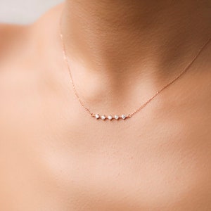Simple Statement Necklace Minimalist Jewelry Dainty Rose Gold Necklace Gift For Women, Necklaces For Women