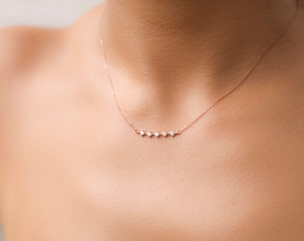 Simple Statement Necklace Minimalist Jewelry Dainty Rose Gold Necklace Gift For Women, Necklaces For Women