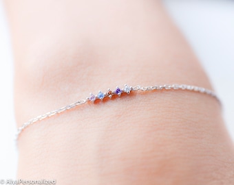 Bracciale Birthstone per mamma, Bracciali per donne, Gioielli Birthstone, Gioielli personalizzati, Braccialetto amicizia, Regalo mamma, Regalo festa della mamma