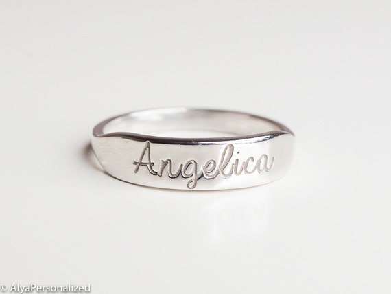 Two Names Ring, Children Name Rings For Mom, Personalized Couple Name Ring, Personalized  Name Jewelry Silver, Mother of 2 Jewelry Gift, Name – somethinggoldjewelry