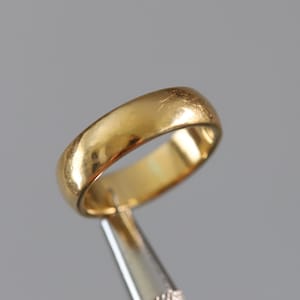 Heavy Vintage 22ct Yellow Gold Wedding Ring Stacking Band 12g S 9.25