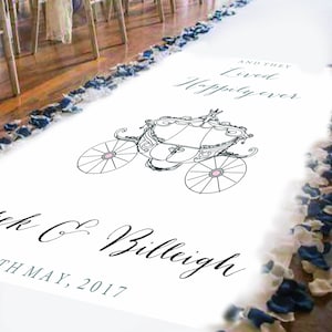 Personalised Wedding Fairytale Aisle Runner. Stunning Church Wedding Carpet Decoration. Unique For Your Big Day
