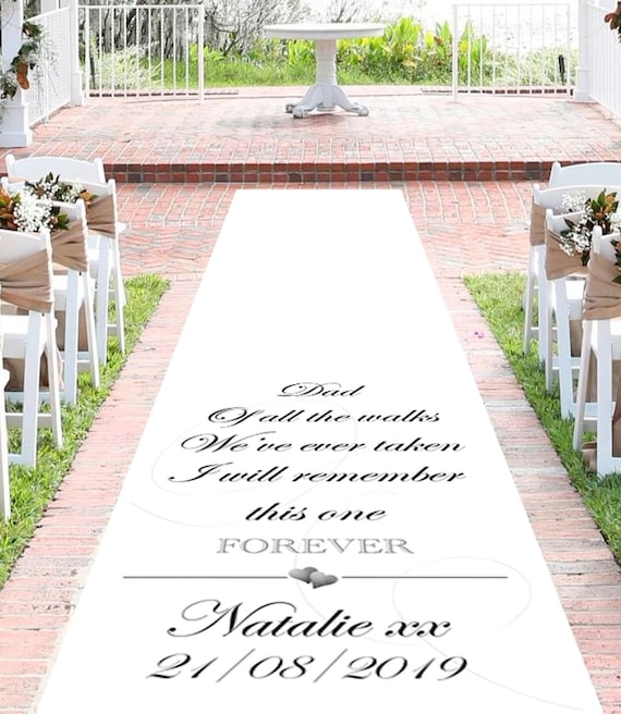 Personalisierte Hochzeit Gang Laufer Walk Of Love Etsy