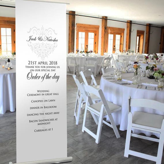 Wedding Welcome Itinerary Or Order Of The Day Sign Pop Up Etsy