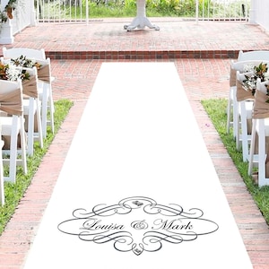 Personalised Wedding Aisle Runner for Ceremony and Wedding Venue Decor. Custom Printed Aisle Runner  Elegance Wedding Design