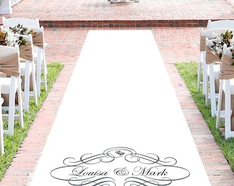 Personalised Wedding Aisle Runner for Ceremony and Wedding Venue Decor. Custom Printed Aisle Runner  Elegance Wedding Design