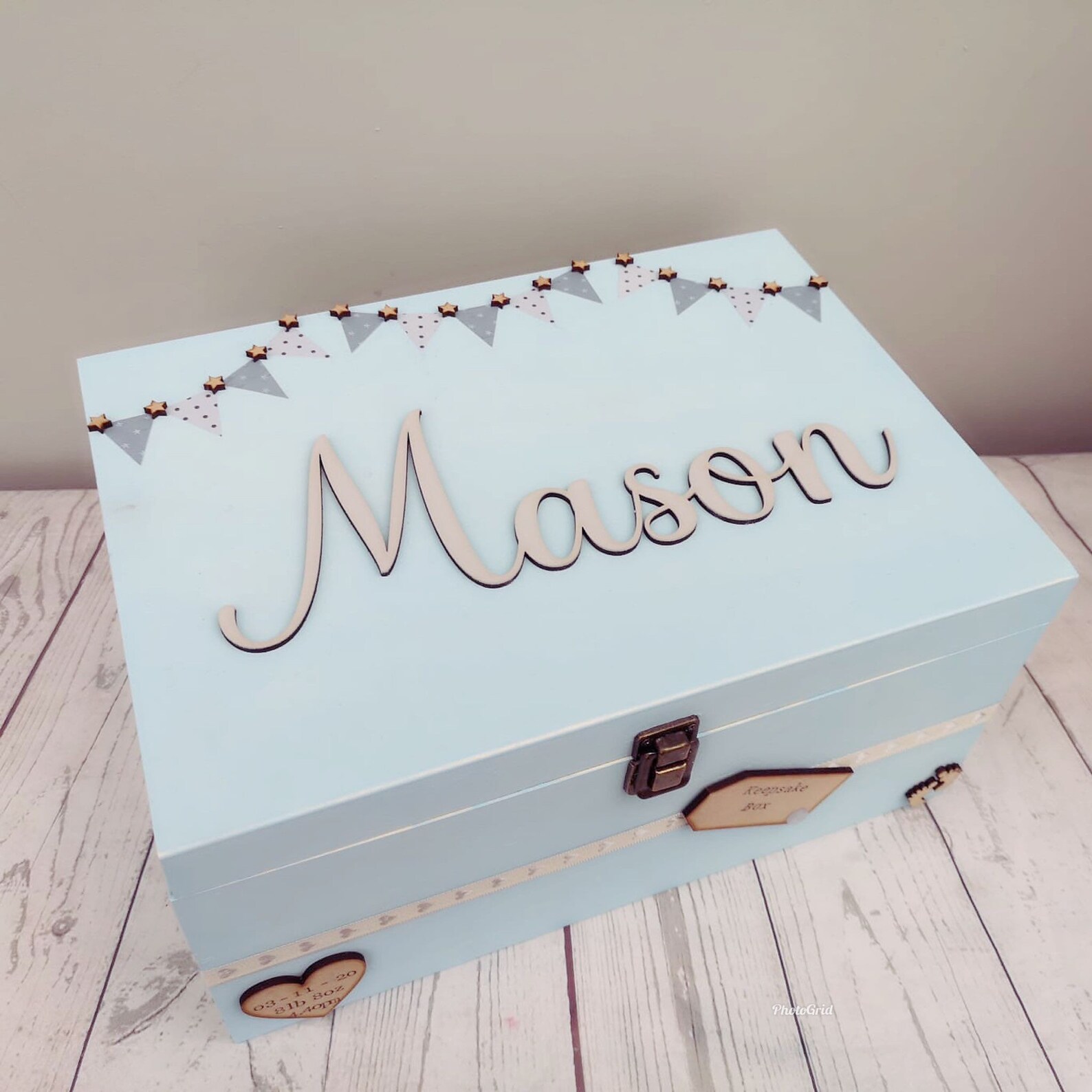 Baby Memory / Keepsake Personalised Box Gift Luxury Wooden Etsy UK