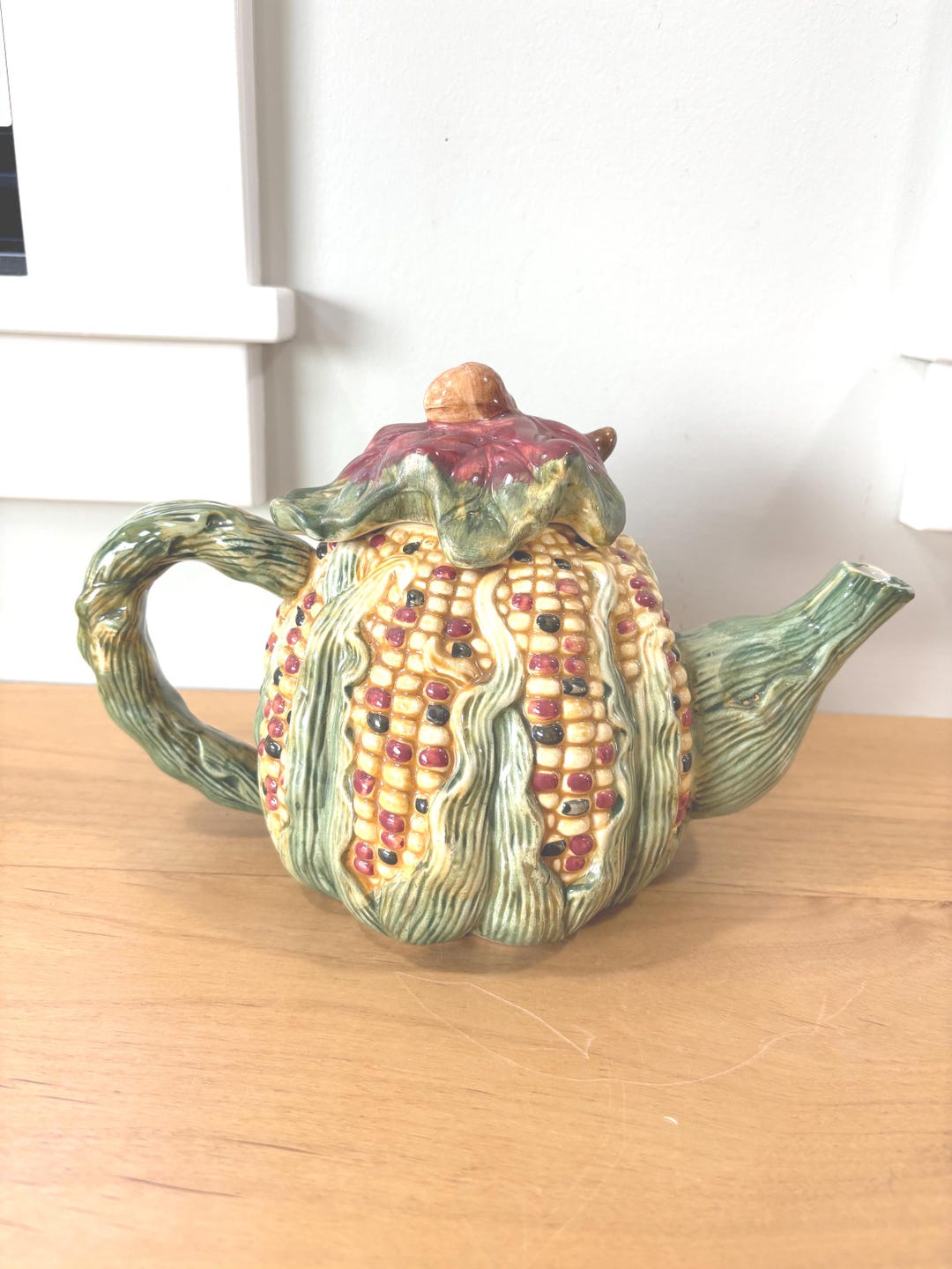 Vintage Indian Corn Themed Teapot, Thanksgiving Decor - Etsy