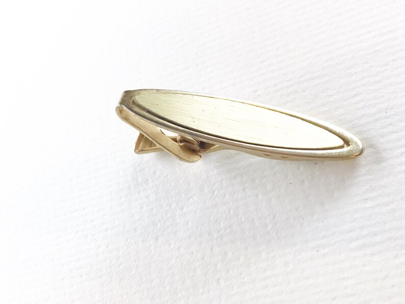 Vintage 1.75 Inch Gold Tone Tie Clip Free Shipping