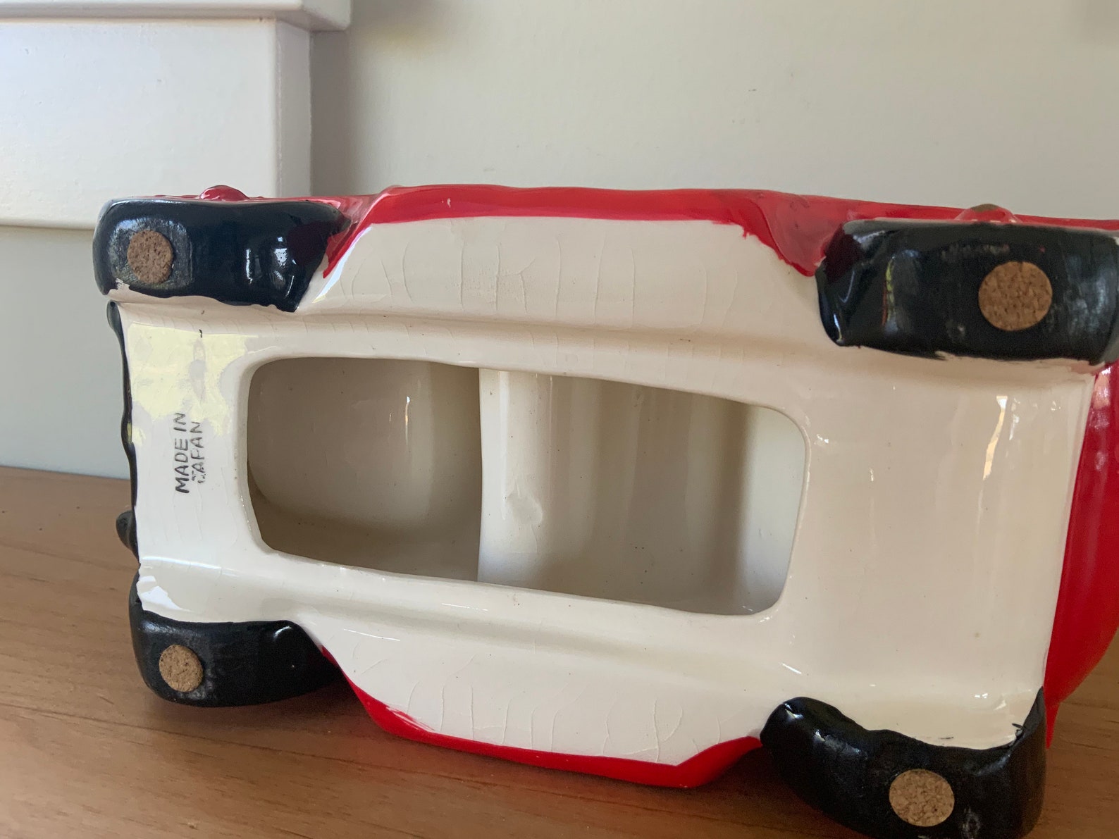 Vintage Ceramic Red Antique Car Made in Japan | Etsy