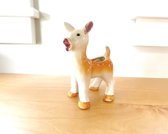 Vintage Hand Painted Deer Planter, Farmhouse Decor