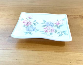 Vintage Ceramic Floral Soap or Trinket Dish