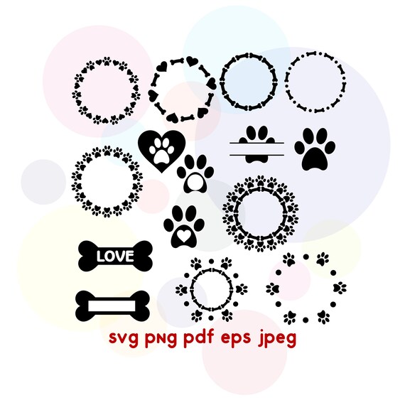 Download Dog Monogram Svg Love Dog Svg Paw Svg Circle Monogram Etsy SVG, PNG, EPS, DXF File