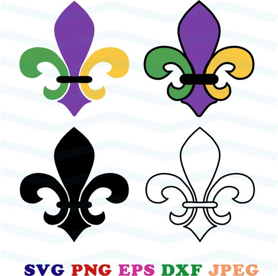 Fleur De Lis Svg Mardi Gras Svgdigital File Cricut File Etsy