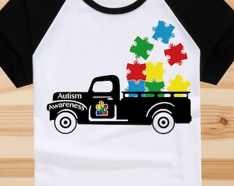 Autism Awareness svg, Autism Puzzle Pieces, Cricut file, Silhouette file, Vinyl cut, Shirt print, Iron on decal, Digital, dxf, pdf