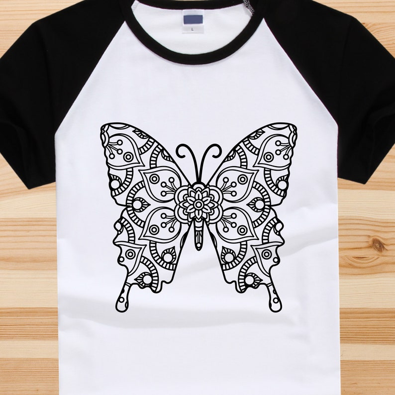 Download Butterfly svg Split monogram Mandala svg Zentangle svg | Etsy