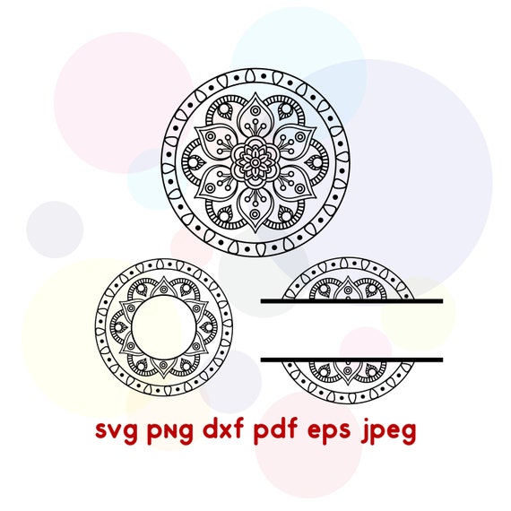 Download Free Mandala Monogram Svg Zentandle Svg Split Monogram Mandala Etsy SVG Cut Files