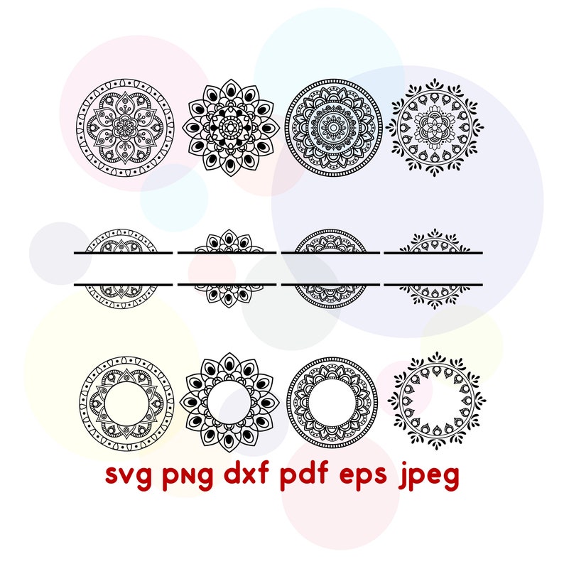 Download Mandala monogram svg Zentandle svg Split monogram mandala ...