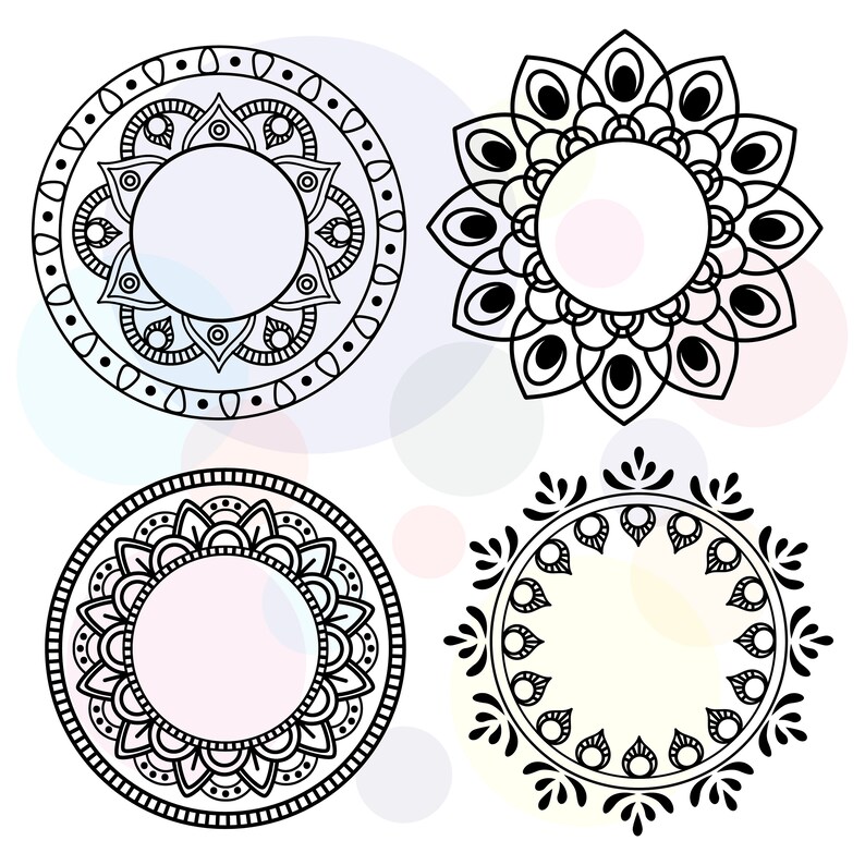 Download Mandala monogram svg Zentandle svg Split monogram mandala | Etsy