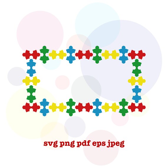 Download Free Autism Awareness Svg Frame Svg Autism Puzzle Pieces Cricut Etsy SVG Cut Files