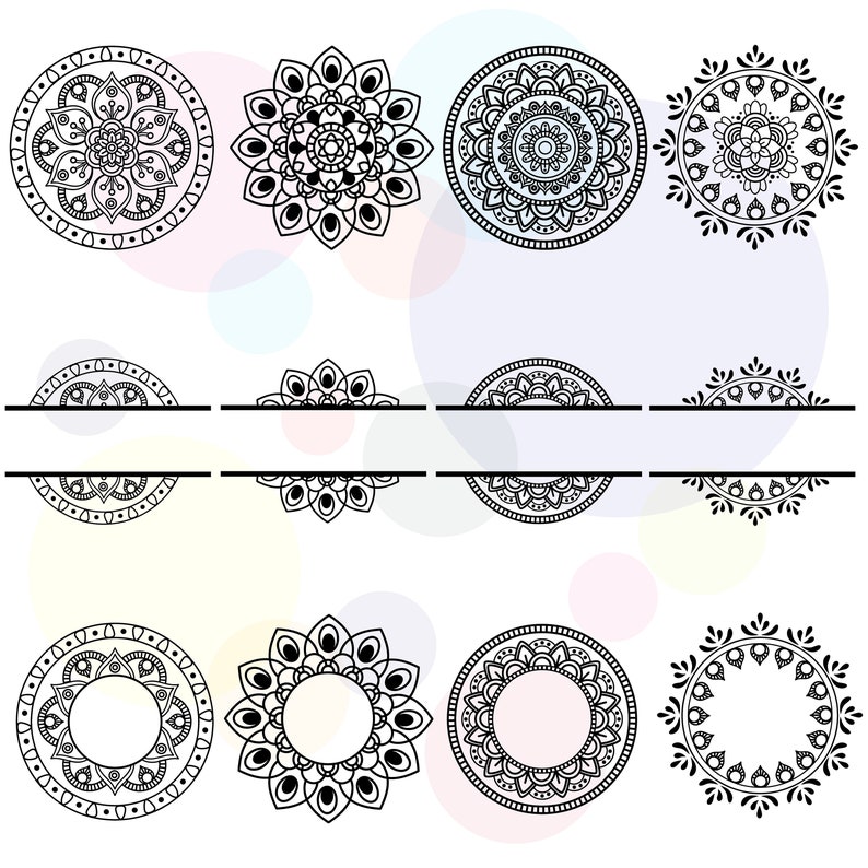 Download Mandala monogram svg Zentandle svg Split monogram mandala ...