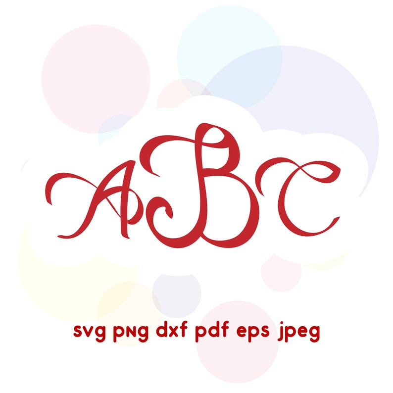Download Curls Alphabet Personal Monogram Letters Iron On Decal Vinyl Cut Vine Interlocking Monogram Svg Print Files For Silhouette And Cricut Clip Art Art Collectibles