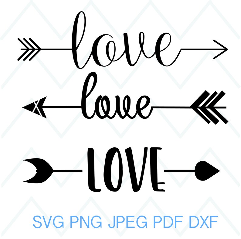Download Arrow Words Svg Love Words svg Love Clip art Valentines | Etsy
