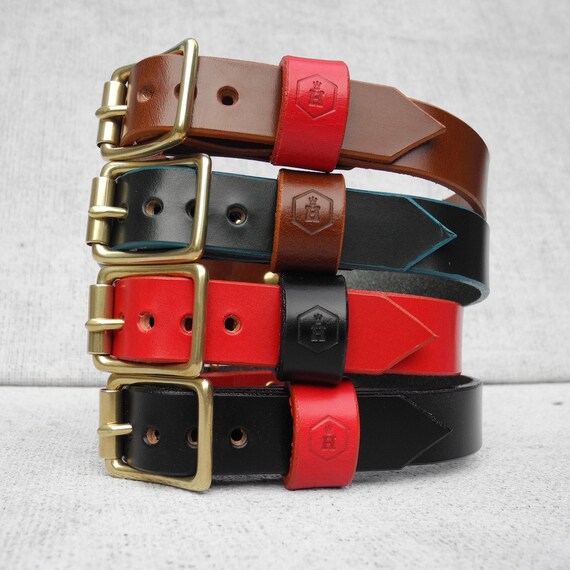rustic leather dog collar