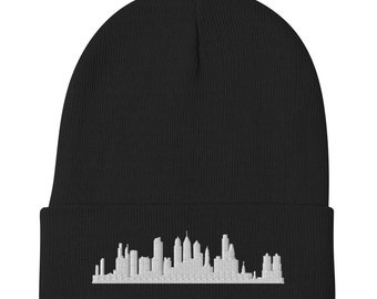 Philly Skyline White Beanie