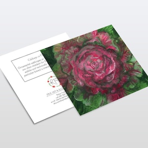 Carte faite à la main [Série de plantes - Fleur de chou]