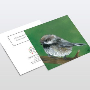 Carte faite à la main [Série Oiseau - Mésange de printemps]