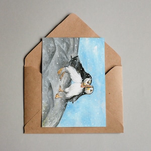 Carte faite à la main [Série Oiseau - Macareux]