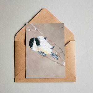 Carte faite à la main [Série Oiseau - Mésange]