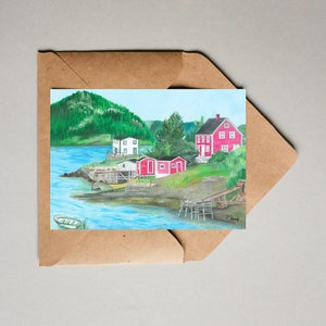 Carte faite à la main [Série Terre-Neuve - Red House, Burin]