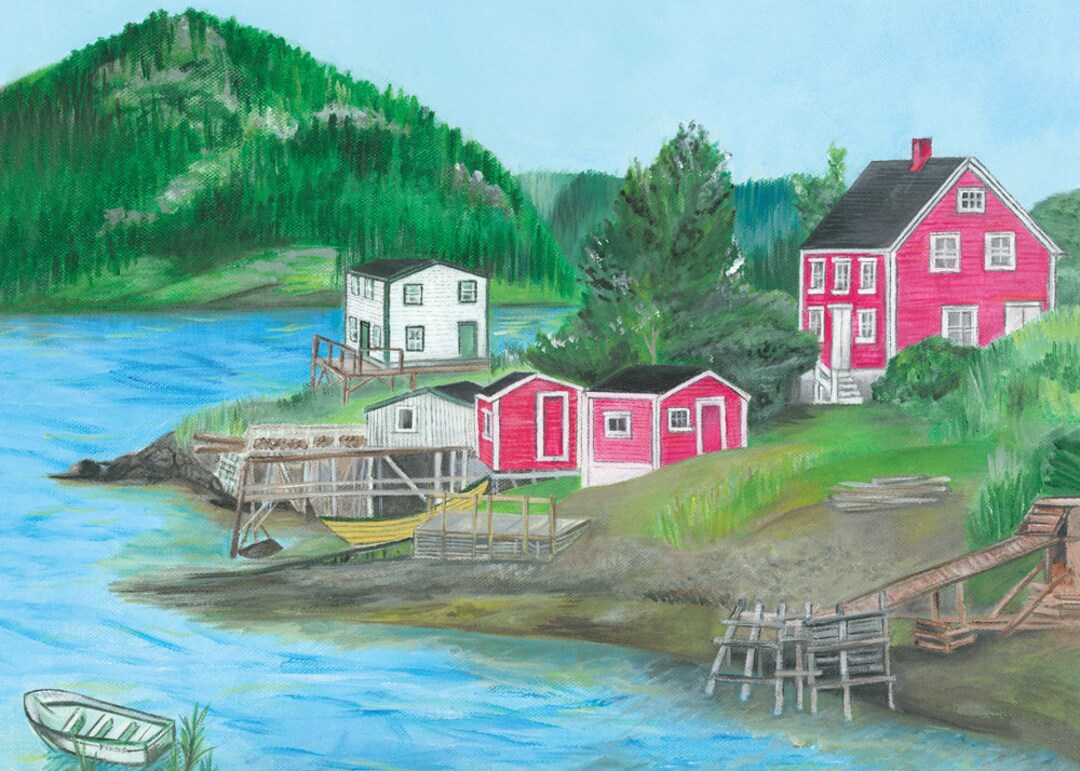 Red House Burin Peninsula Newfoundland Art Print Etsy