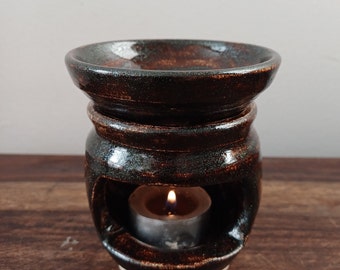 Ceramic handmade oil burner; Decorated ceramic wax warmer; Handmade ceramic wax melt