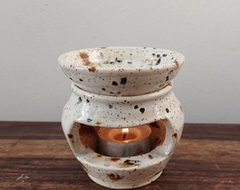 Ceramic handmade oil burner; Decorated ceramic wax warmer; Handmade ceramic wax melt