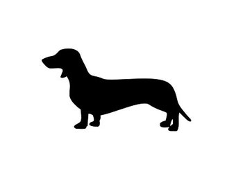 Dachshund Vinyl Decal, Weiner Dog Car, Laptop Sticker Outline/Silhouette