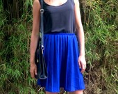 Vintage pleated mini skirt UK 10 - 12