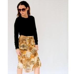 Vintage animal print pencil skirt UK 10