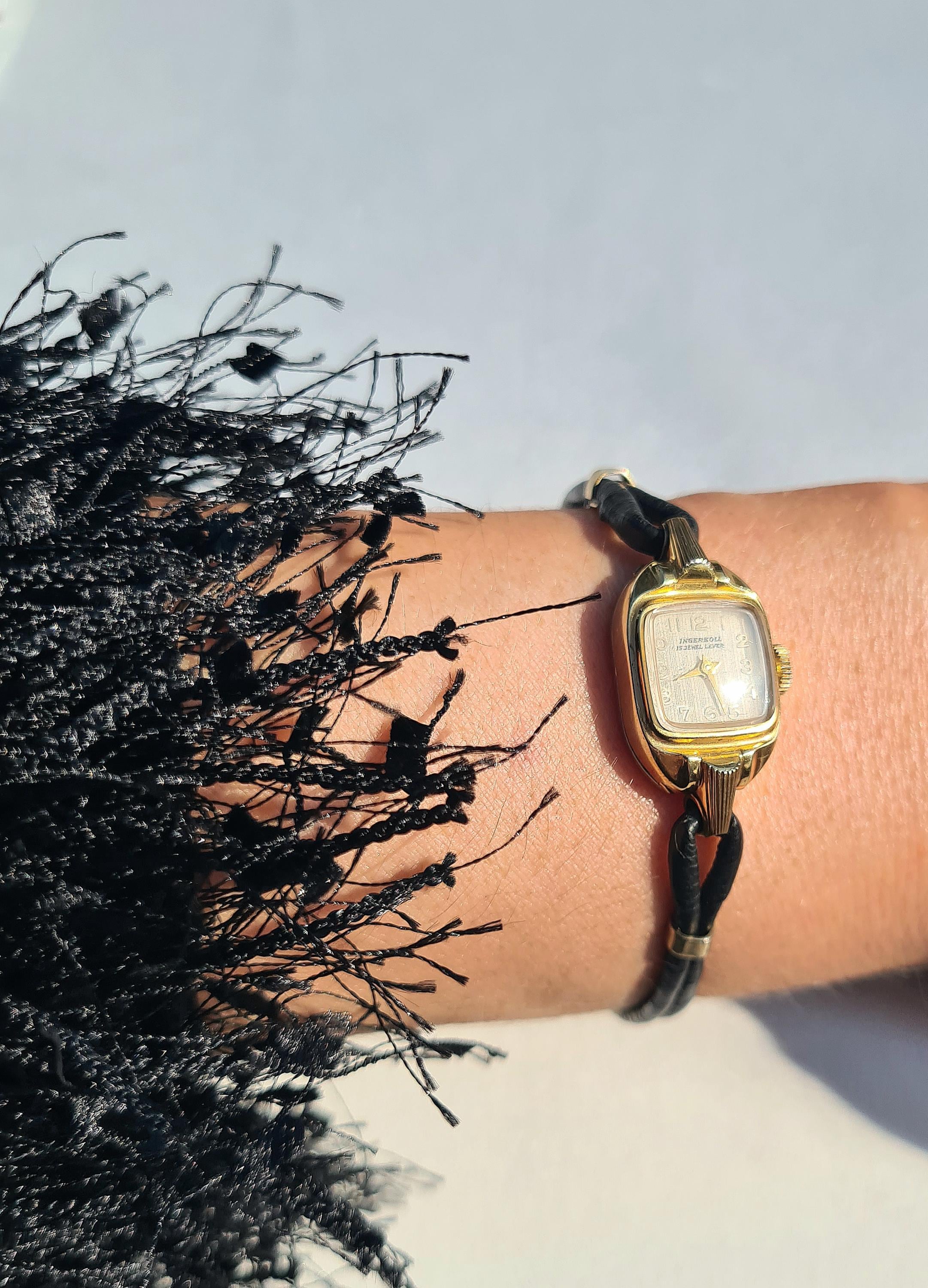RARE Vintage 1940s Art Deco Gold Plated Ladies Watch by 
