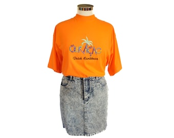 UK 14-16 oversize tshirt abstraite des années 90