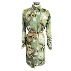 UK 12 80s vintage floral dress