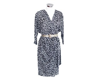 Vintage leopard print dress UK 10